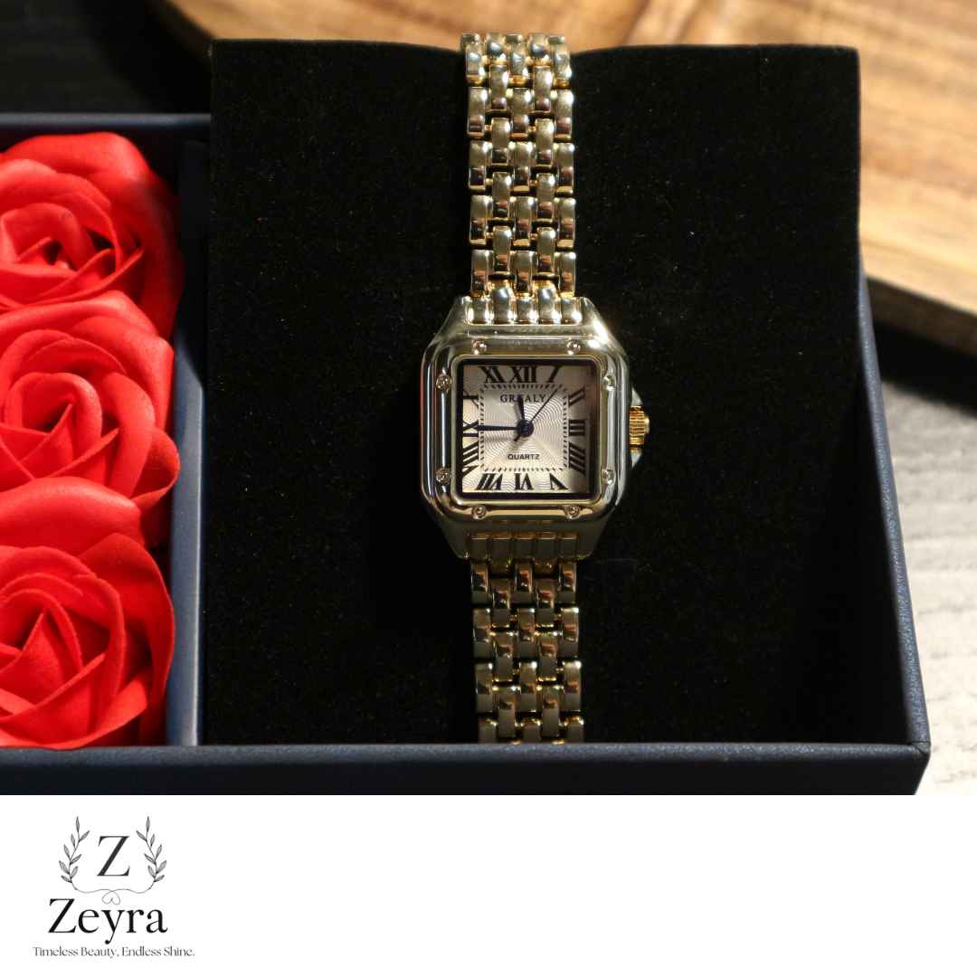 Zeyra Aurelia – Damenarmbanduhr mit Quarzwerk & römischen Ziffern | Elegant & stilvoll | Versand aus DE