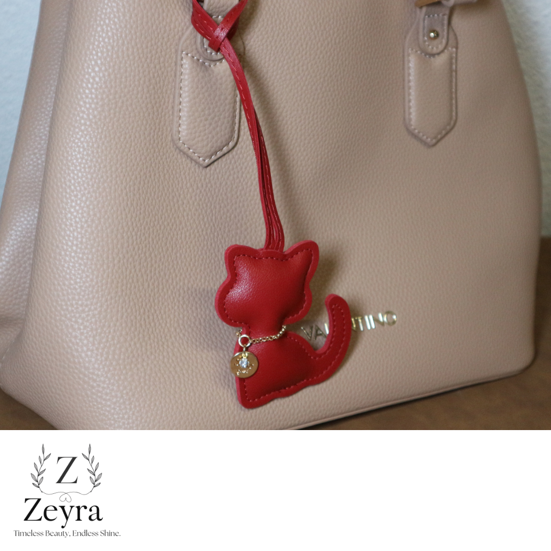 Luna Cat – Taschenanhänger in Katzenform mit Glitzer-Detail | Zeyra | Versand aus DE
