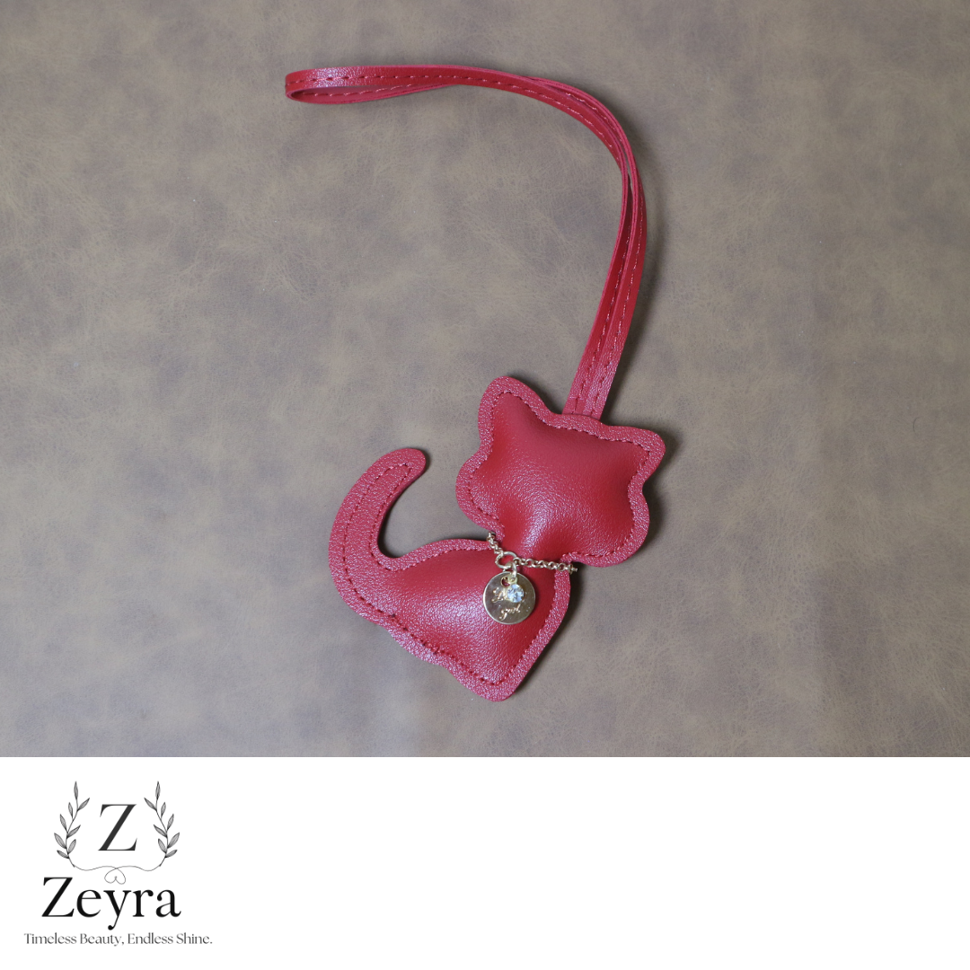 Luna Cat – Taschenanhänger in Katzenform mit Glitzer-Detail | Zeyra | Versand aus DE