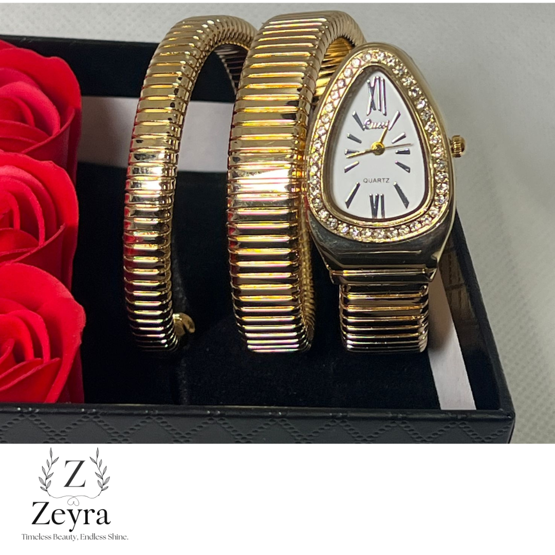 Zeyra Bella Curve – Elegante Damenuhr mit Spiralarmband & Strass | Zeyra | Versand aus DE