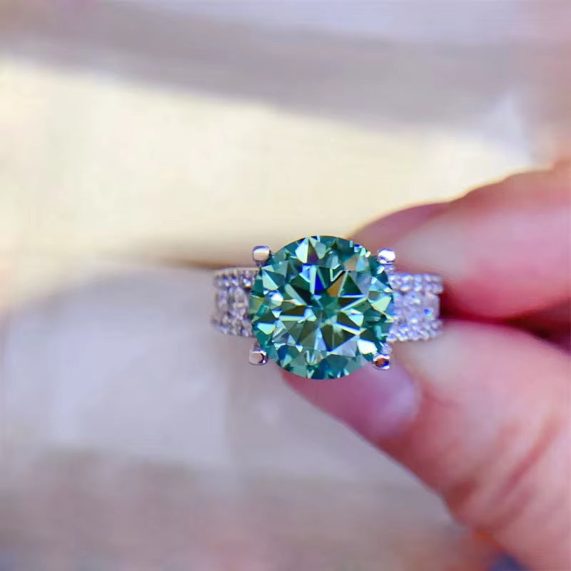 2CT Moissanite Verlobungsring – 925 Sterling Silber Damenring | D-Farbe VVS1 Brillanz & Diamantoptik | Zeyra® | Versand aus DE