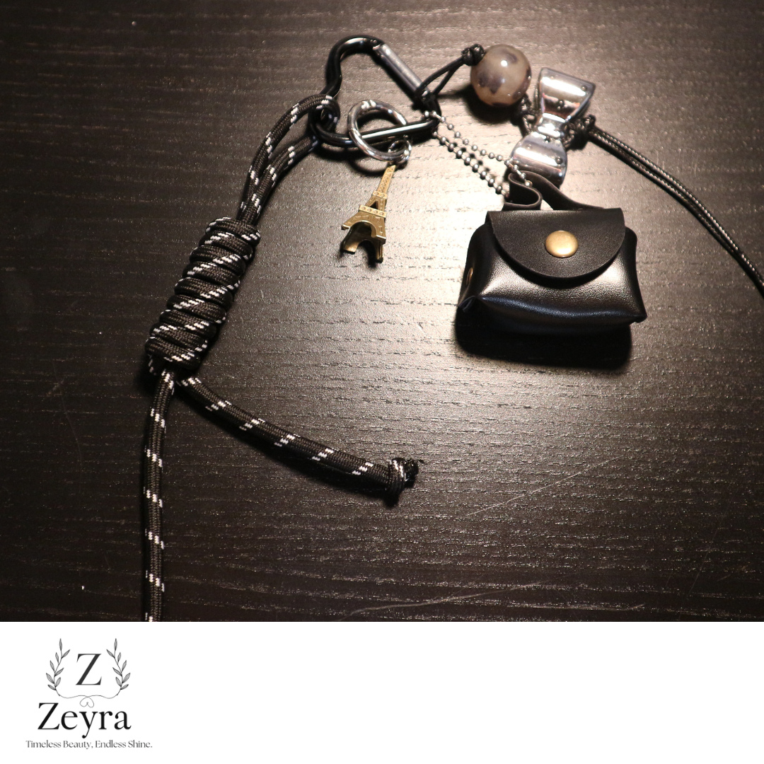 Zeyra Voyage – Taschenanhänger mit Mini-Tasche & Paris-Charms | Zeyra | Versand aus DE