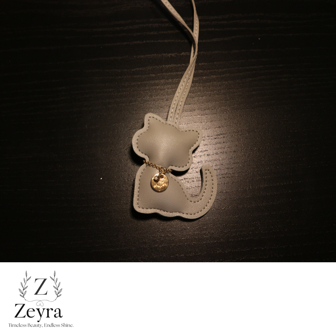 Luna Cat – Taschenanhänger in Katzenform mit Glitzer-Detail | Zeyra | Versand aus DE