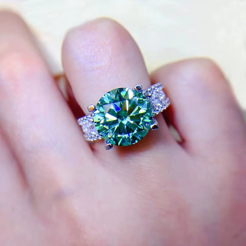 2CT Moissanite Verlobungsring – 925 Sterling Silber Damenring | D-Farbe VVS1 Brillanz & Diamantoptik | Zeyra® | Versand aus DE