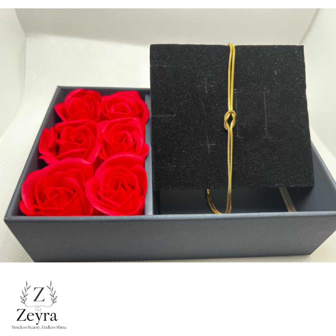 Zeyra Rosenbox – Duftende Geschenkverpackung mit 6 roten Rosen | Optional zu jedem Schmuckstück | Versand aus DE