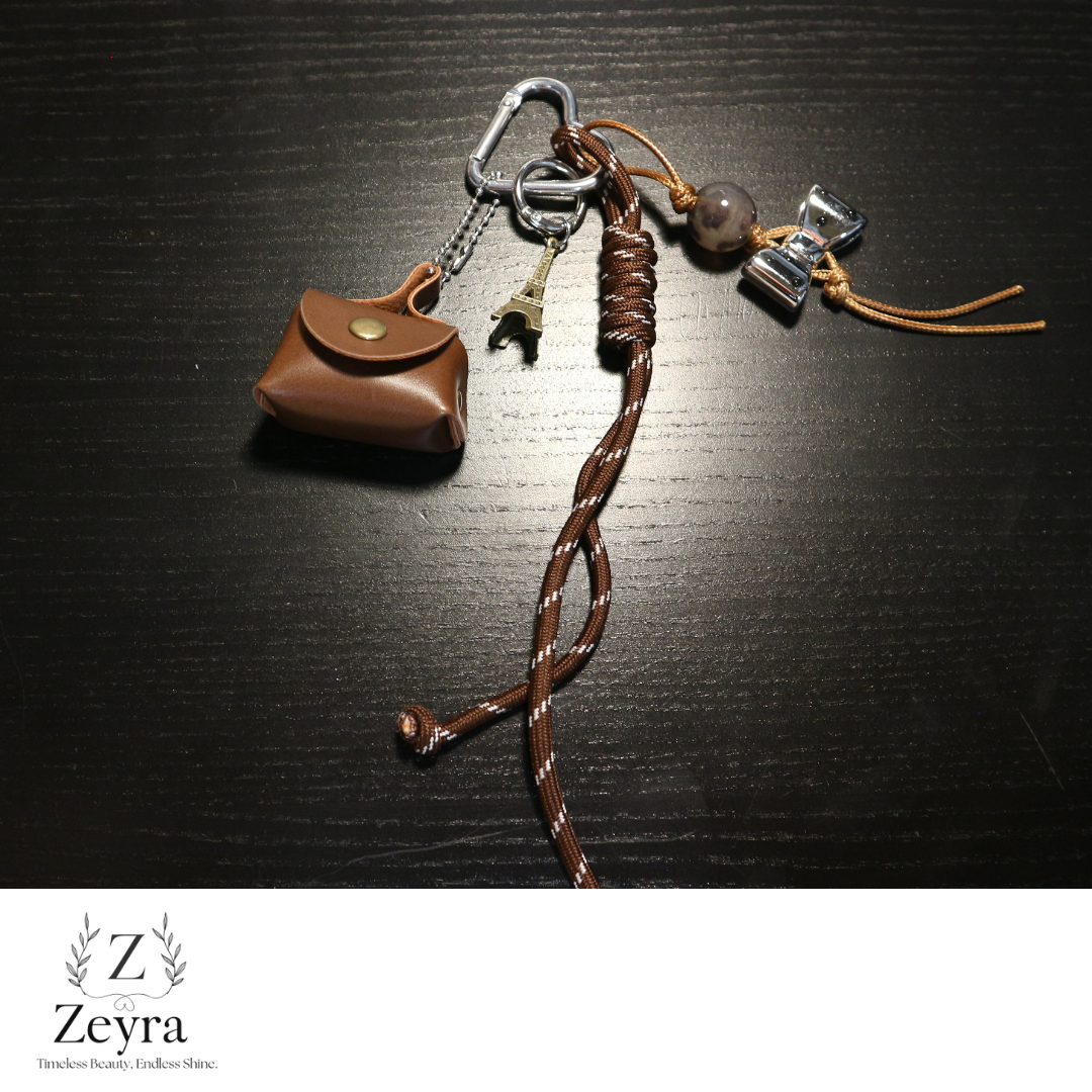 Zeyra Voyage – Taschenanhänger mit Mini-Tasche & Paris-Charms | Zeyra | Versand aus DE