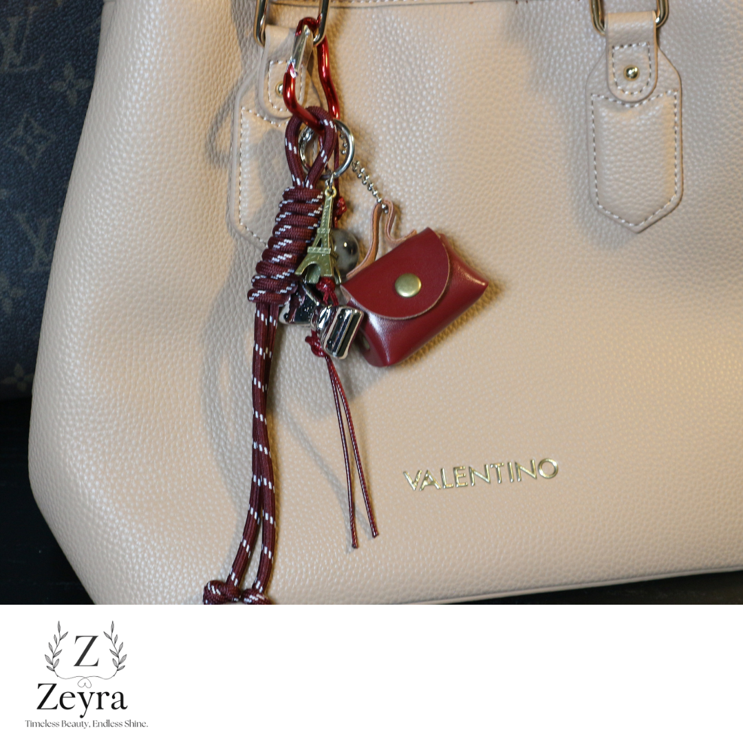 Zeyra Voyage – Taschenanhänger mit Mini-Tasche & Paris-Charms | Zeyra | Versand aus DE