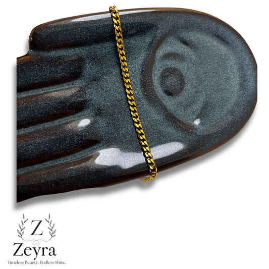 Sleek Chain – Filigranes vergoldetes Armband aus Edelstahl, Elegant & Zeitlos | Zeyra | Versand aus DE