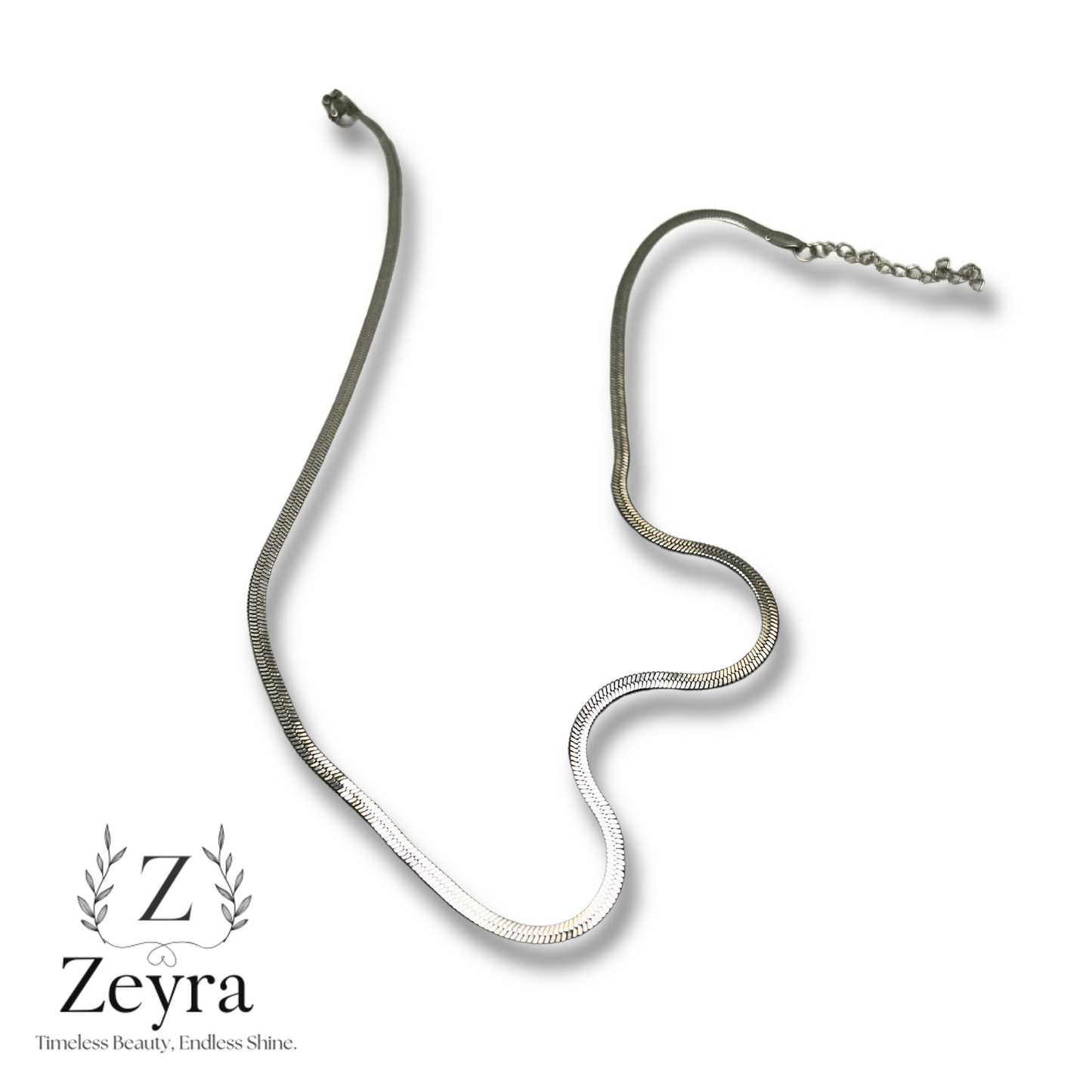 Silver Flow – Edelstahl Schlangenkette in Silber, Minimalistisch & Verstellbar | Zeyra | Versand aus DE