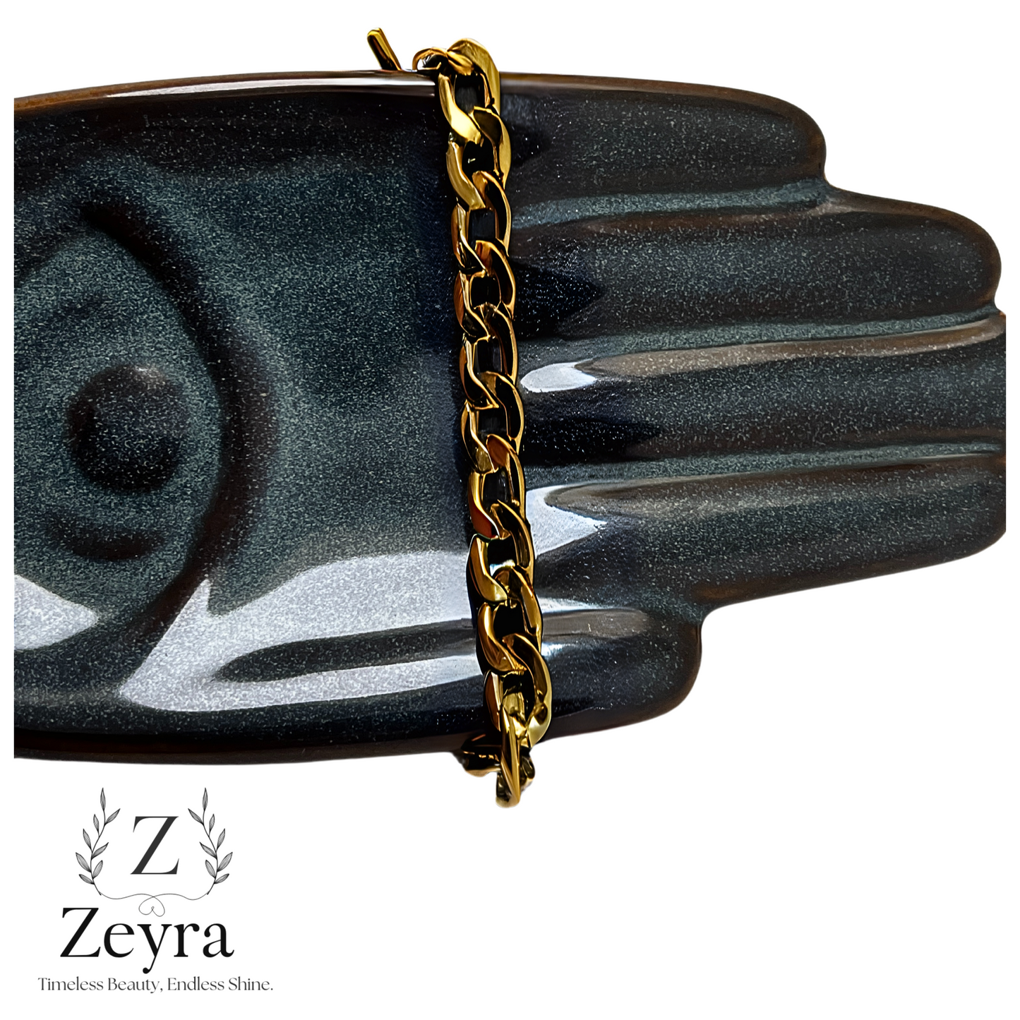 Timeless Chain – Vergoldetes Panzerarmband aus Edelstahl mit Knebelverschluss | Zeyra | Versand aus DE