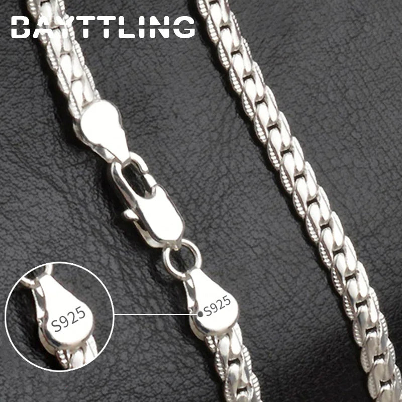 925 Sterling Silber Schmuckset – Halskette & Armband 2-teilig, 5mm Kettendesign, Unisex | Zeyra | Versand aus D