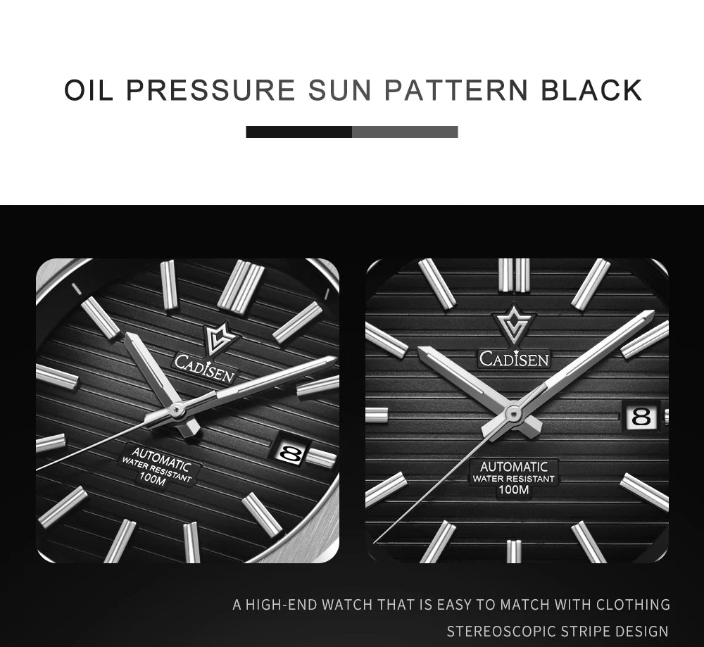 Cadisen Automatik Taucheruhr – Retro Luxury Diver, MIYOTA 8215, 100M wasserdicht, Saphirglas | Zeyra | Versand aus D