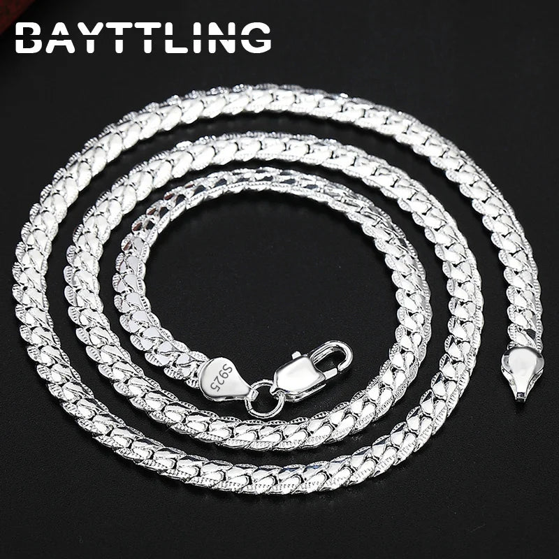 925 Sterling Silber Schmuckset – Halskette & Armband 2-teilig, 5mm Kettendesign, Unisex | Zeyra | Versand aus D