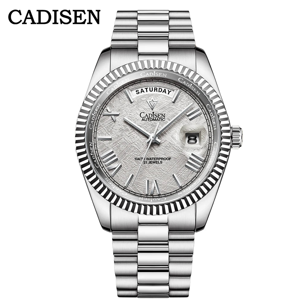 Cadisen Automatik Herrenuhr – Meteoriten-Zifferblatt, MIYOTA 8285, 100m wasserdicht | Zeyra | Versand aus D