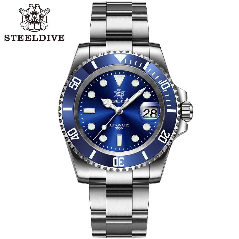 Steeldive SD1953 – Automatische Taucheruhr 41mm mit Keramik-Lünette & 30ATM Wasserdichte | Zeyra | Versand aus D