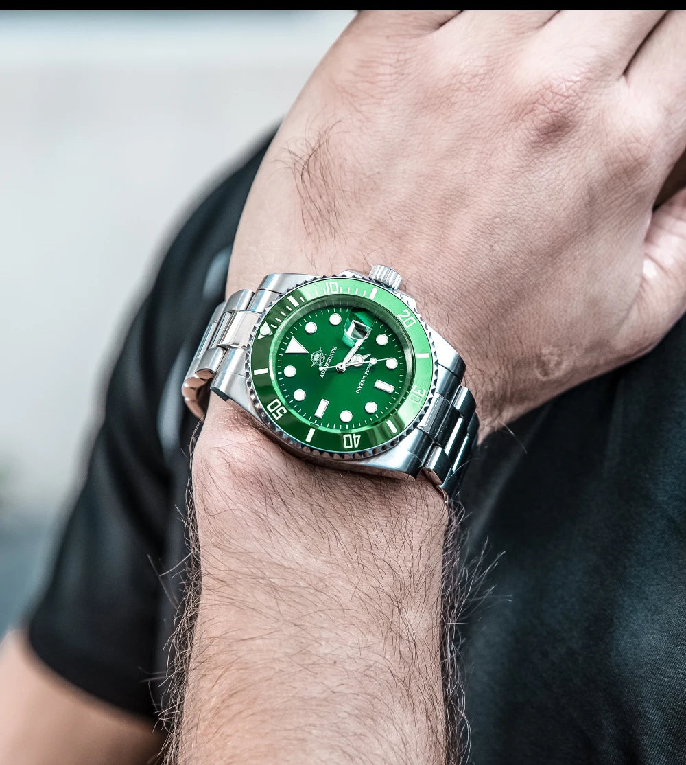 ADDIESDIVE Herren Edelstahl Uhr – Business & Sport Chronograph | Waterproof Quartz Watch | Zeyra® | Luxus für Alltag & Freizeit