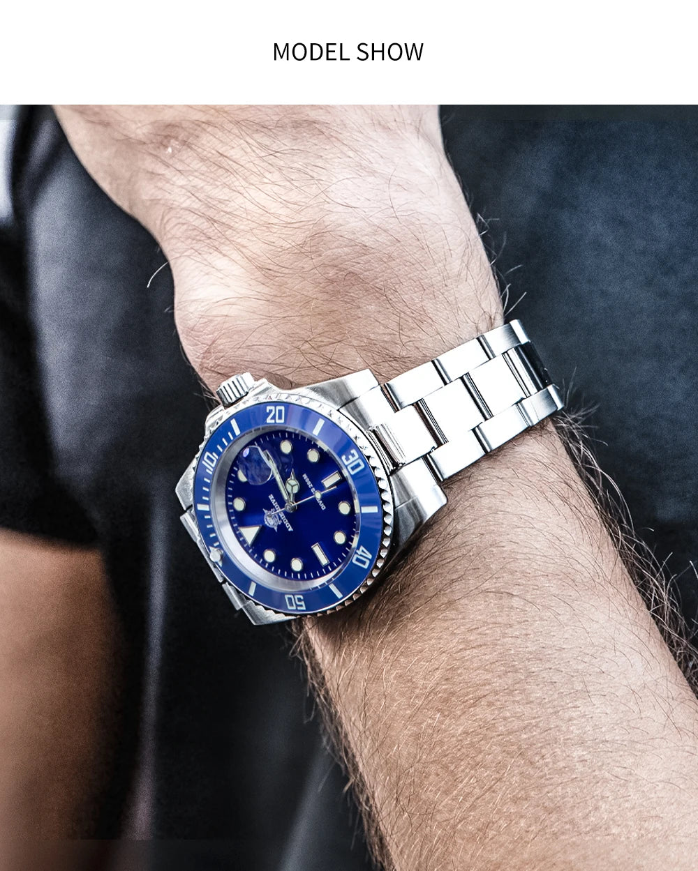ADDIESDIVE Herren Edelstahl Uhr – Business & Sport Chronograph | Waterproof Quartz Watch | Zeyra® | Luxus für Alltag & Freizeit