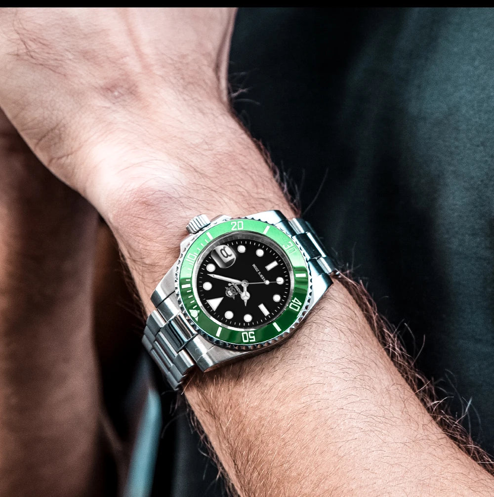 ADDIESDIVE Herren Edelstahl Uhr – Business & Sport Chronograph | Waterproof Quartz Watch | Zeyra® | Luxus für Alltag & Freizeit
