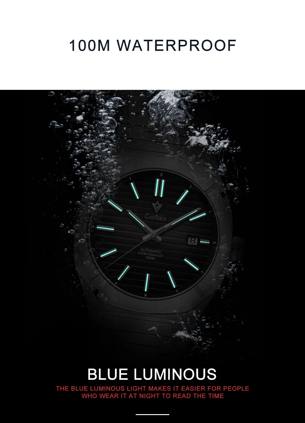 Cadisen Automatik Taucheruhr – Retro Luxury Diver, MIYOTA 8215, 100M wasserdicht, Saphirglas | Zeyra | Versand aus D
