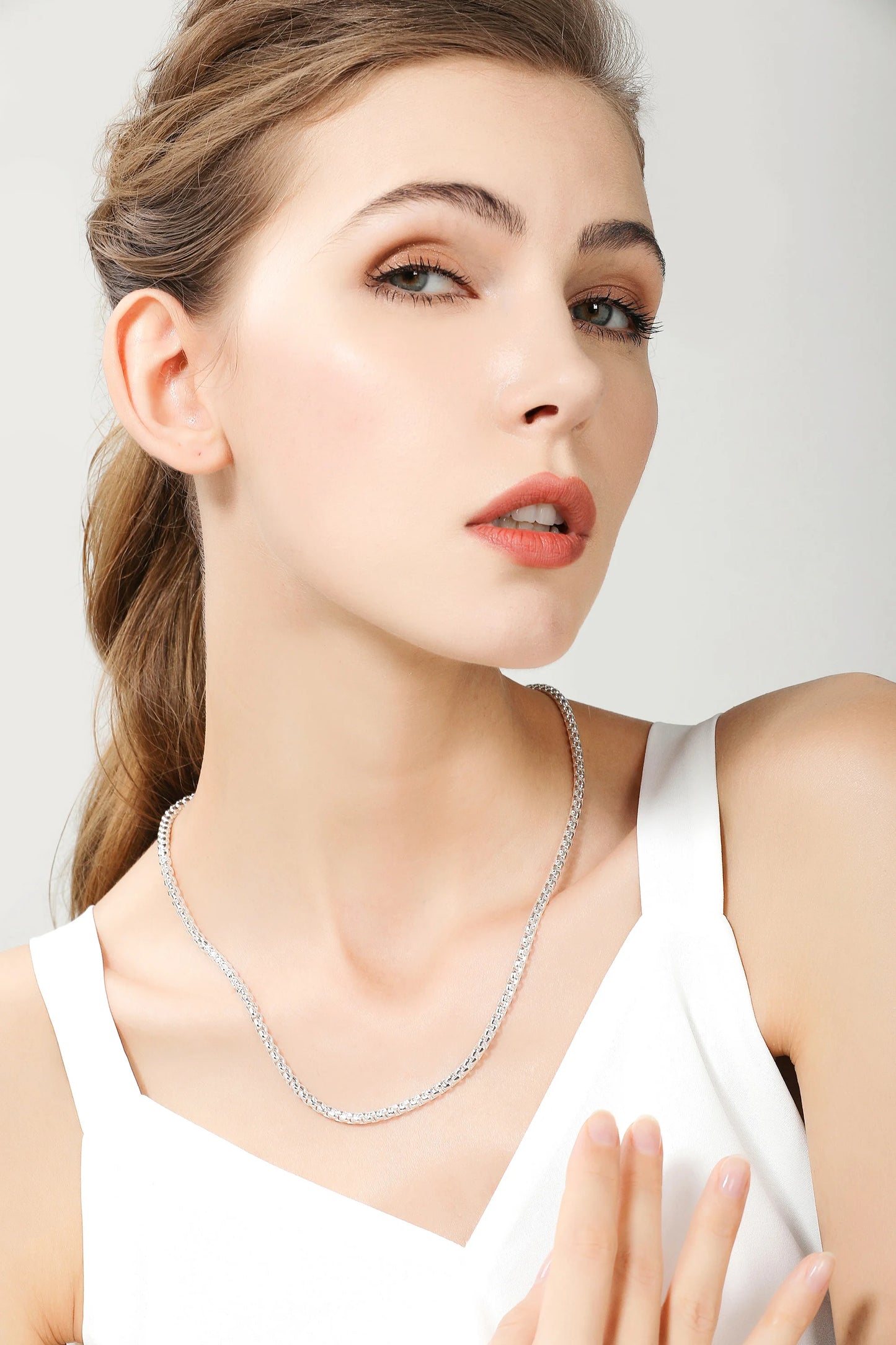925 Sterling Silber Box Chain – Halskette 5mm 50cm Länge | Unisex | Zeyra | Versand aus D