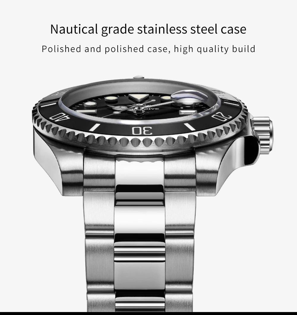ADDIESDIVE Herren Edelstahl Uhr – Business & Sport Chronograph | Waterproof Quartz Watch | Zeyra® | Luxus für Alltag & Freizeit