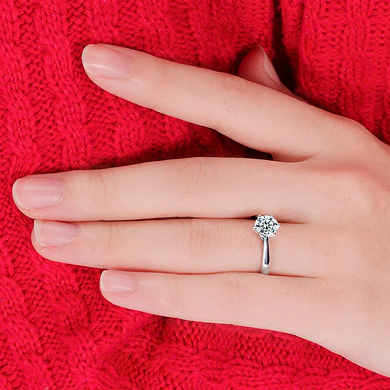 Zeyra® Sterling Silver Crystal Ring – 925 Silber | Feiner Verlobungsring für Damen | Österreichischer Kristall | Geschenkidee & Hochzeitsring