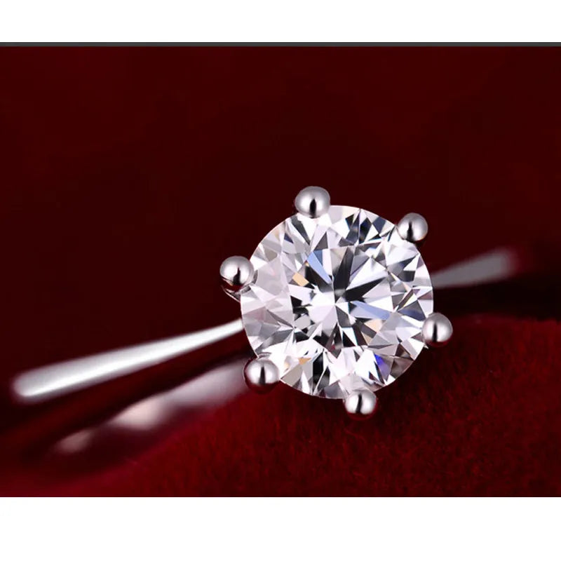Zeyra® Sterling Silver Crystal Ring – 925 Silber | Feiner Verlobungsring für Damen | Österreichischer Kristall | Geschenkidee & Hochzeitsring