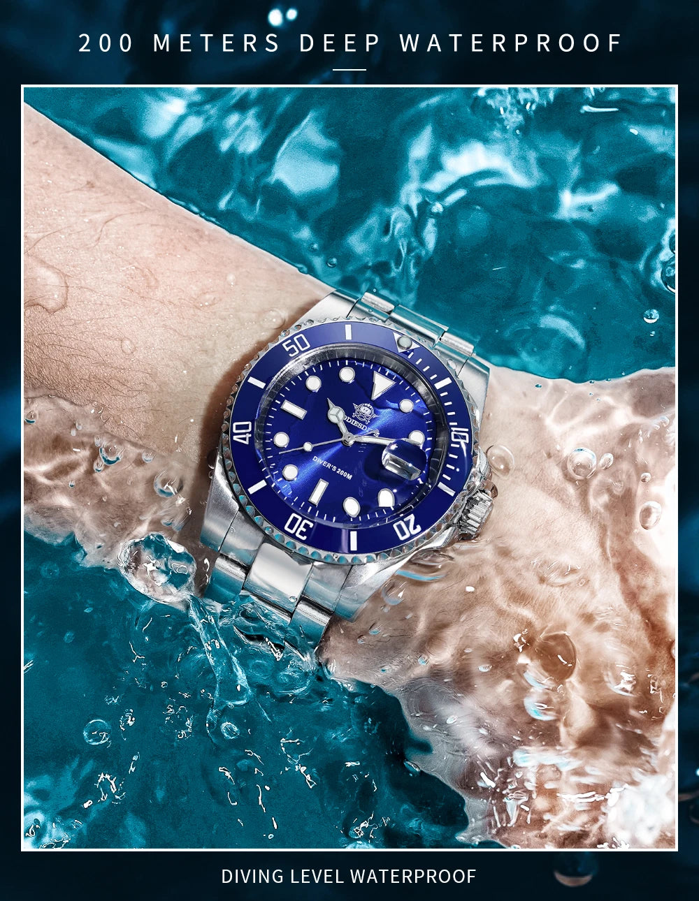 ADDIESDIVE Herren Edelstahl Uhr – Business & Sport Chronograph | Waterproof Quartz Watch | Zeyra® | Luxus für Alltag & Freizeit