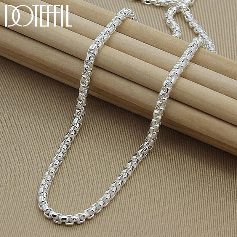925 Sterling Silber Box Chain – Halskette 5mm 50cm Länge | Unisex | Zeyra | Versand aus D