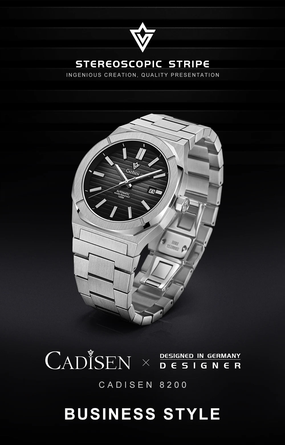 Cadisen Automatik Taucheruhr – Retro Luxury Diver, MIYOTA 8215, 100M wasserdicht, Saphirglas | Zeyra | Versand aus D