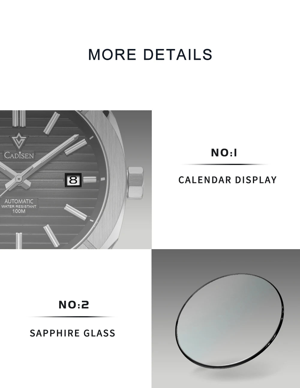 Cadisen Automatik Taucheruhr – Retro Luxury Diver, MIYOTA 8215, 100M wasserdicht, Saphirglas | Zeyra | Versand aus D