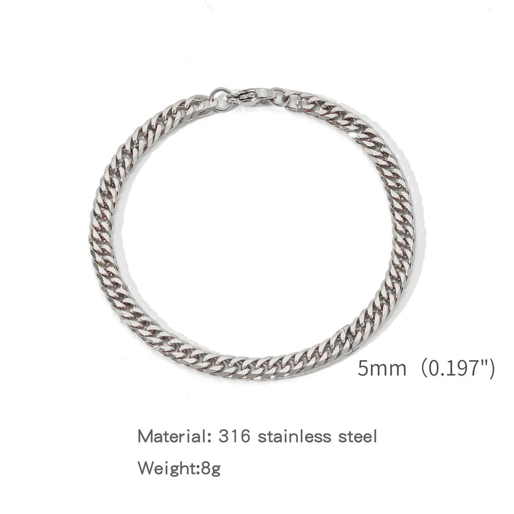 Edelstahlarmband Silber – Trendiges NK Chain Design für Herren & Damen | Hip-Hop Schmuck | Zeyra | Versand aus DE