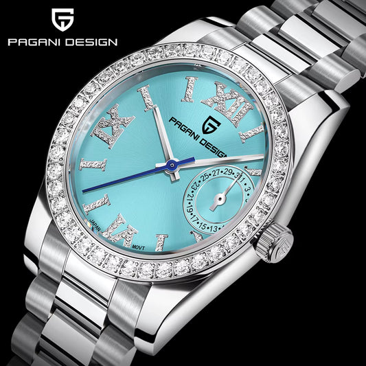 PAGANI DESIGN 2024 Damen Armbanduhr – 32 mm Luxus Quarzuhr | Elegant, Wasserdicht & Saphirglas | Zeyra® | Versand aus DE