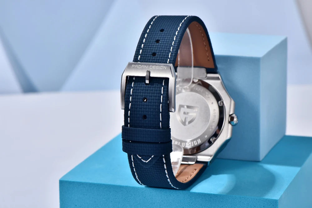 Pagani Design 2025 Quarzuhr Herren – Luxus-Design, VH31, AR-Saphirglas, Lederarmband, Luminous | Zeyra | Versand aus D