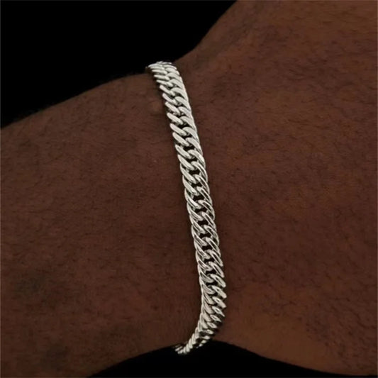 Edelstahlarmband Silber – Trendiges NK Chain Design für Herren & Damen | Hip-Hop Schmuck | Zeyra | Versand aus DE