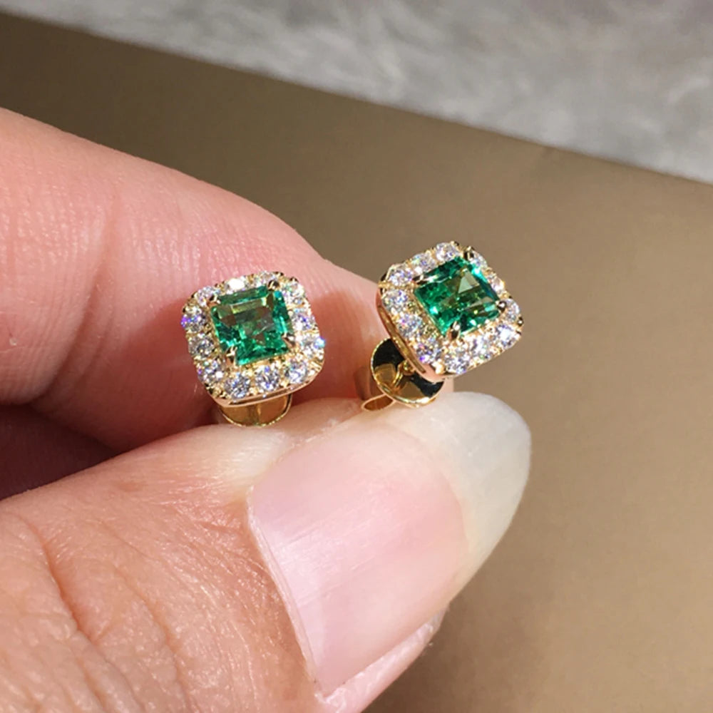 Zirkonia Ohrstecker Damen – Elegante Silberfarbene Stud Earrings, vielseitig & funkelnd | Zeyra | Versand aus D