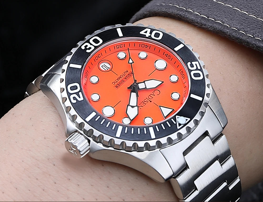 Cadisen Aqua Diver 2024 – Luxus-Automatik Herrenuhr, NH35A, 100M wasserdicht, Luminous | Zeyra | Versand aus D