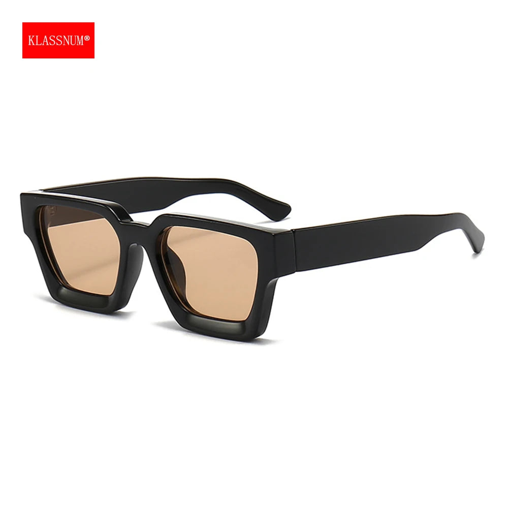 KLASSNUM 2025 Designer Sonnenbrille – Quadratischer Rahmen, Retro Trend, UV400 Schutz, Unisex | Zeyra | Versand aus D