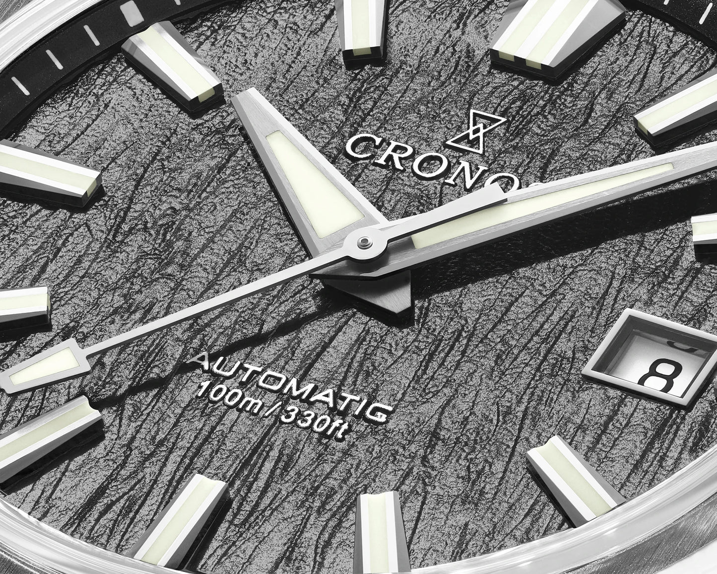 Cronos Men Watch 39mm Automatic Wristwatches White Dial Solid Links Sapphire 10 ATM L6037M