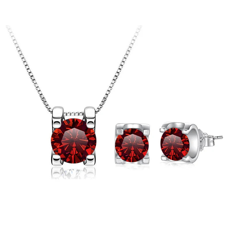 Moissanite Schmuckset Damen – 3ct D Color, 925 Sterling Silber (Ohrringe & Halskette) | Hochzeit & Verlobung | Zeyra | Versand aus D