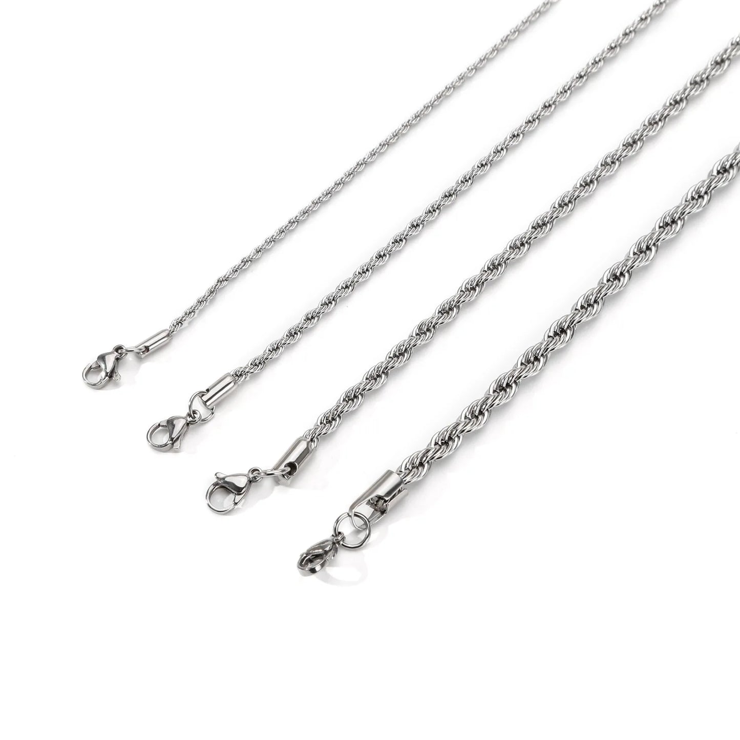 Edelstahlarmband Silber – Verstellbares Twist Chain Design für Herren & Damen | Hip-Hop Schmuck | Zeyra | Versand aus DE