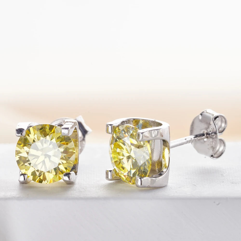 Moissanite Schmuckset Damen – 3ct D Color, 925 Sterling Silber (Ohrringe & Halskette) | Hochzeit & Verlobung | Zeyra | Versand aus D