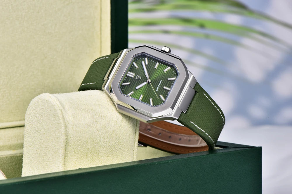 Pagani Design 2025 Quarzuhr Herren – Luxus-Design, VH31, AR-Saphirglas, Lederarmband, Luminous | Zeyra | Versand aus D
