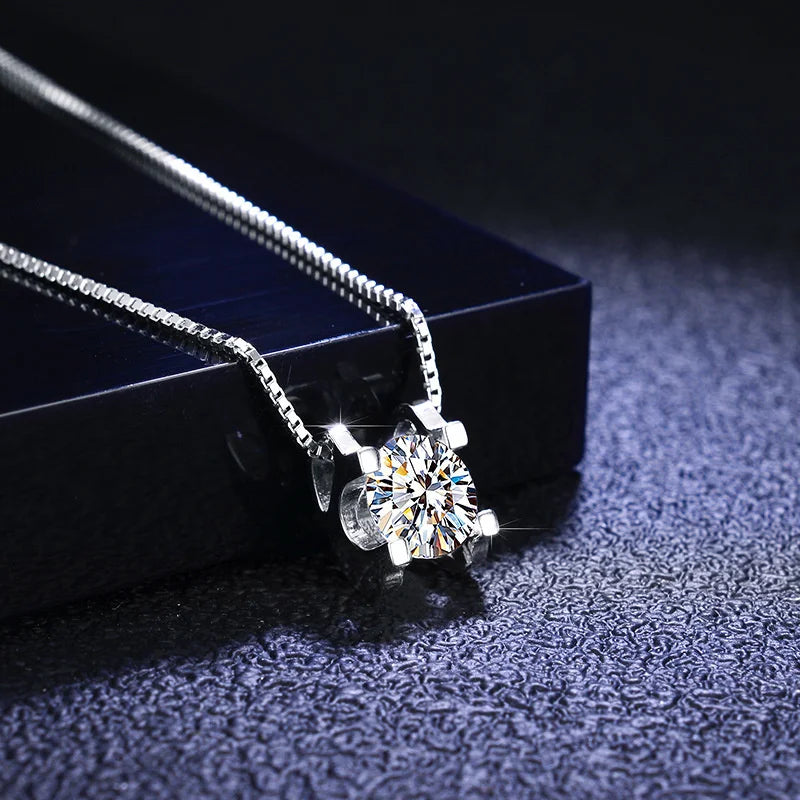 Moissanite Schmuckset Damen – 3ct D Color, 925 Sterling Silber (Ohrringe & Halskette) | Hochzeit & Verlobung | Zeyra | Versand aus D