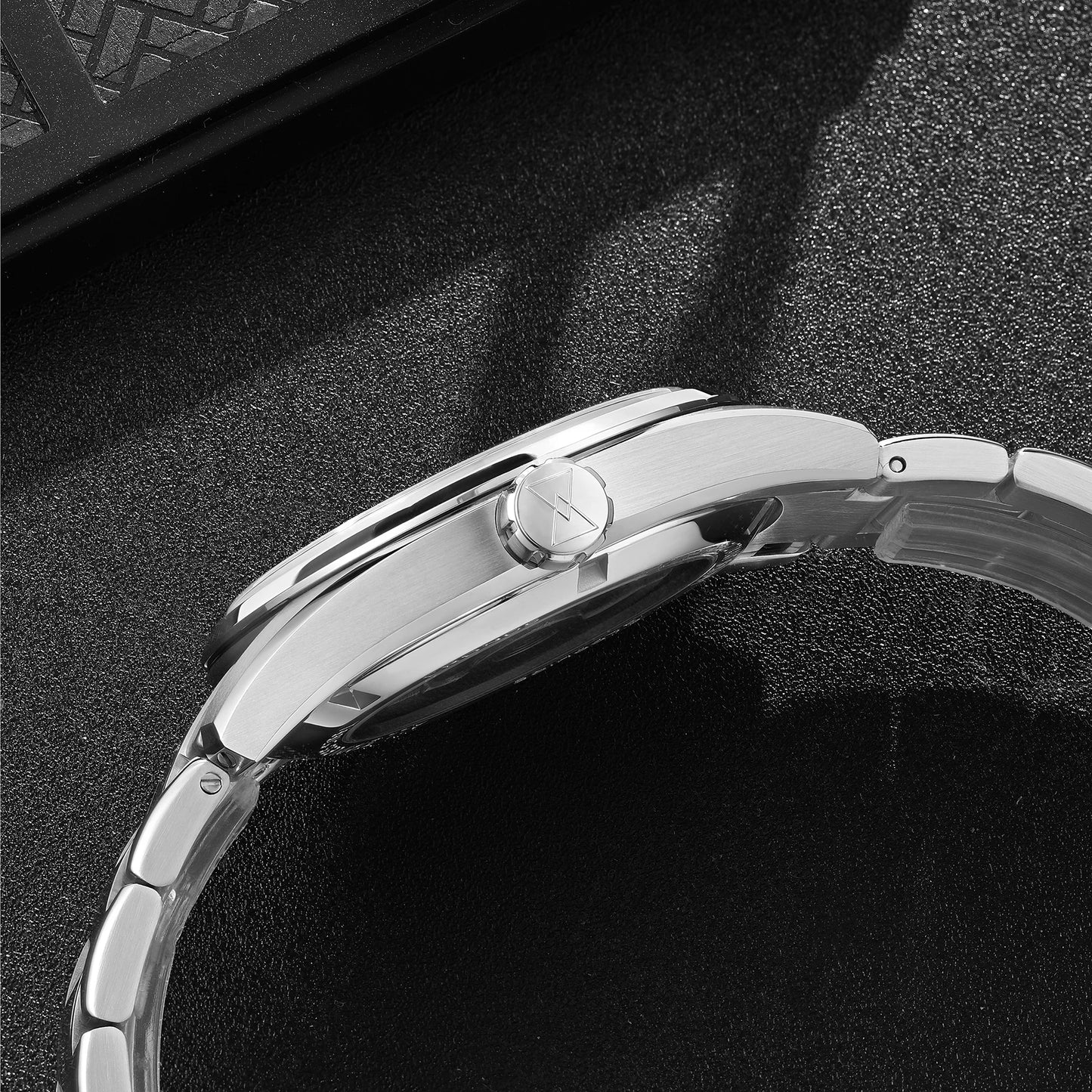 Cronos Men Watch 39mm Automatic Wristwatches White Dial Solid Links Sapphire 10 ATM L6037M