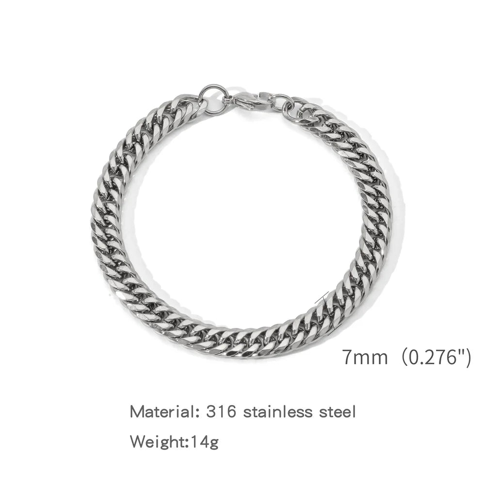 Edelstahlarmband Silber – Trendiges NK Chain Design für Herren & Damen | Hip-Hop Schmuck | Zeyra | Versand aus DE