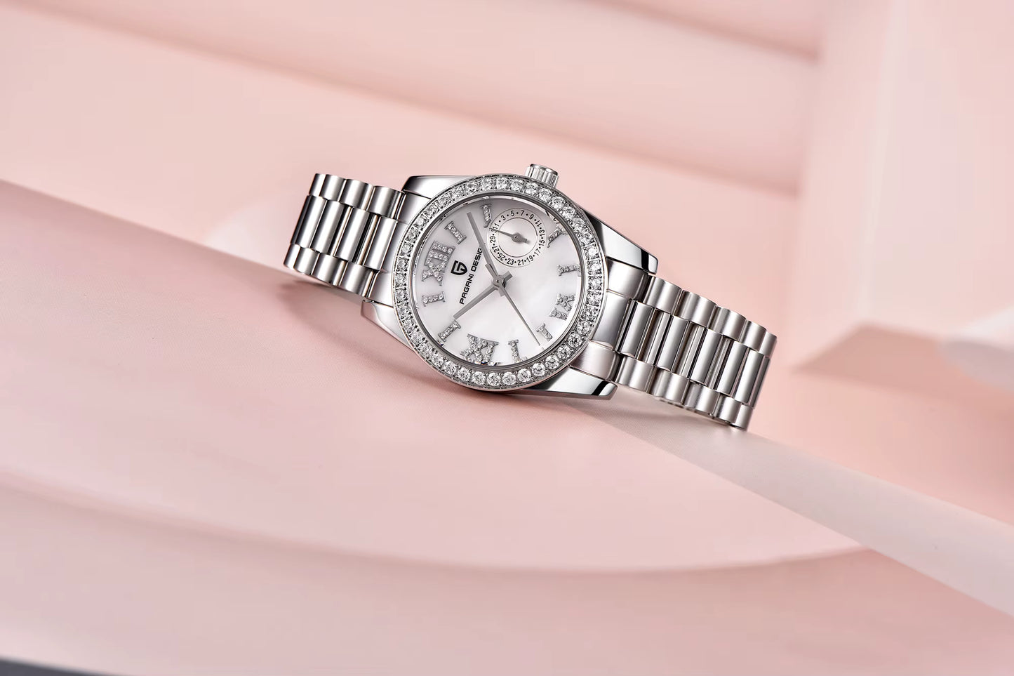 PAGANI DESIGN 2024 Damen Armbanduhr – 32 mm Luxus Quarzuhr | Elegant, Wasserdicht & Saphirglas | Zeyra® | Versand aus DE