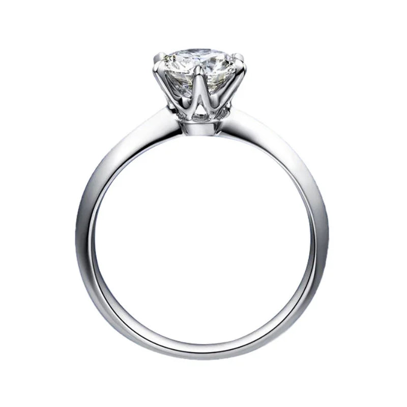 925 Sterling Silber Verlobungsring Damen – Zirkonia 1–3ct, klassischer Solitär | Hochzeit & Geschenk | Zeyra | Versand aus D