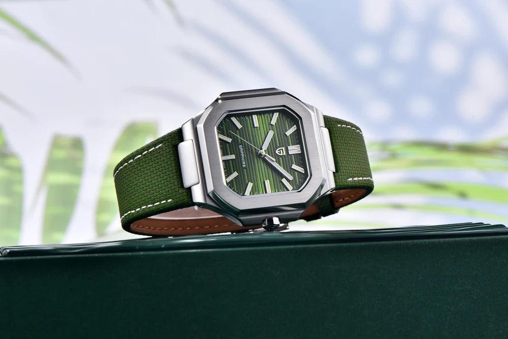 Pagani Design 2025 Quarzuhr Herren – Luxus-Design, VH31, AR-Saphirglas, Lederarmband, Luminous | Zeyra | Versand aus D