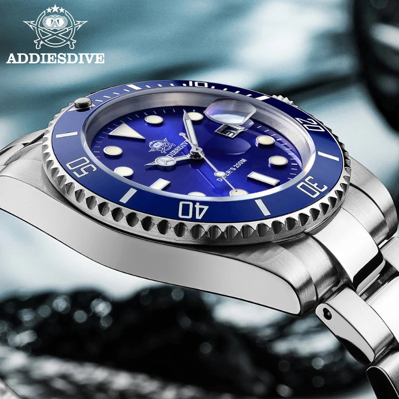 ADDIESDIVE Herren Edelstahl Uhr – Business & Sport Chronograph | Waterproof Quartz Watch | Zeyra® | Luxus für Alltag & Freizeit